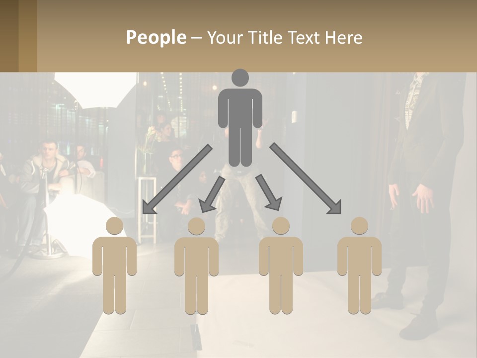 A Man Standing In Front Of A Group Of People PowerPoint Template