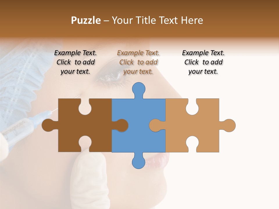 A Woman Getting Her Nose Examined By A Doctor PowerPoint Template