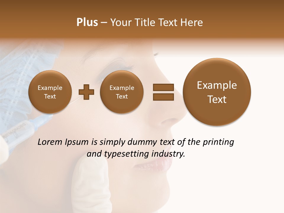A Woman Getting Her Nose Examined By A Doctor PowerPoint Template