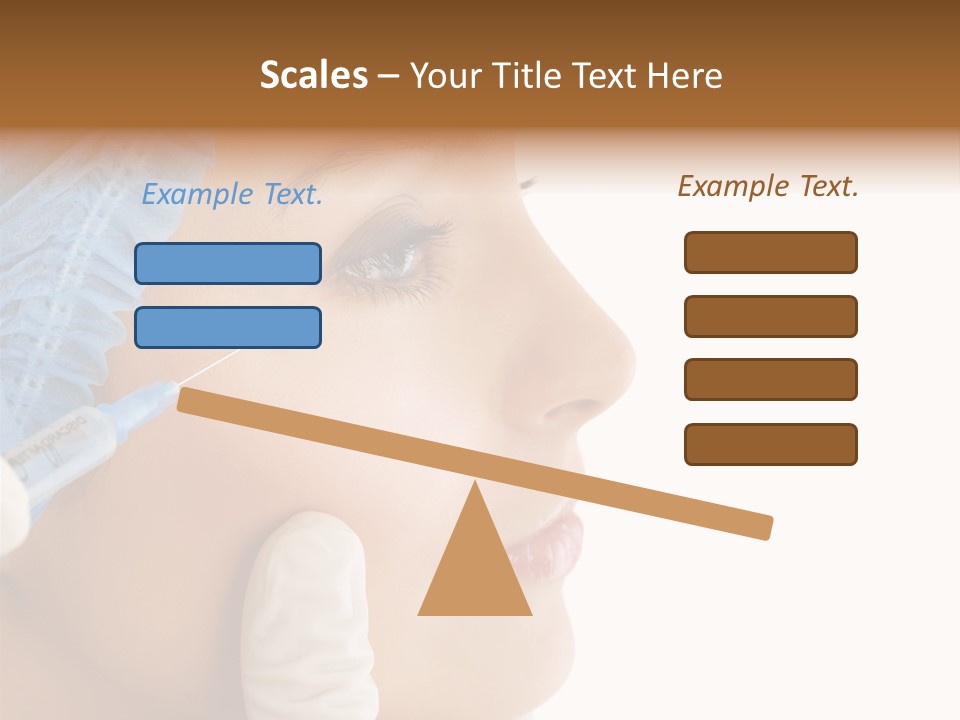 A Woman Getting Her Nose Examined By A Doctor PowerPoint Template