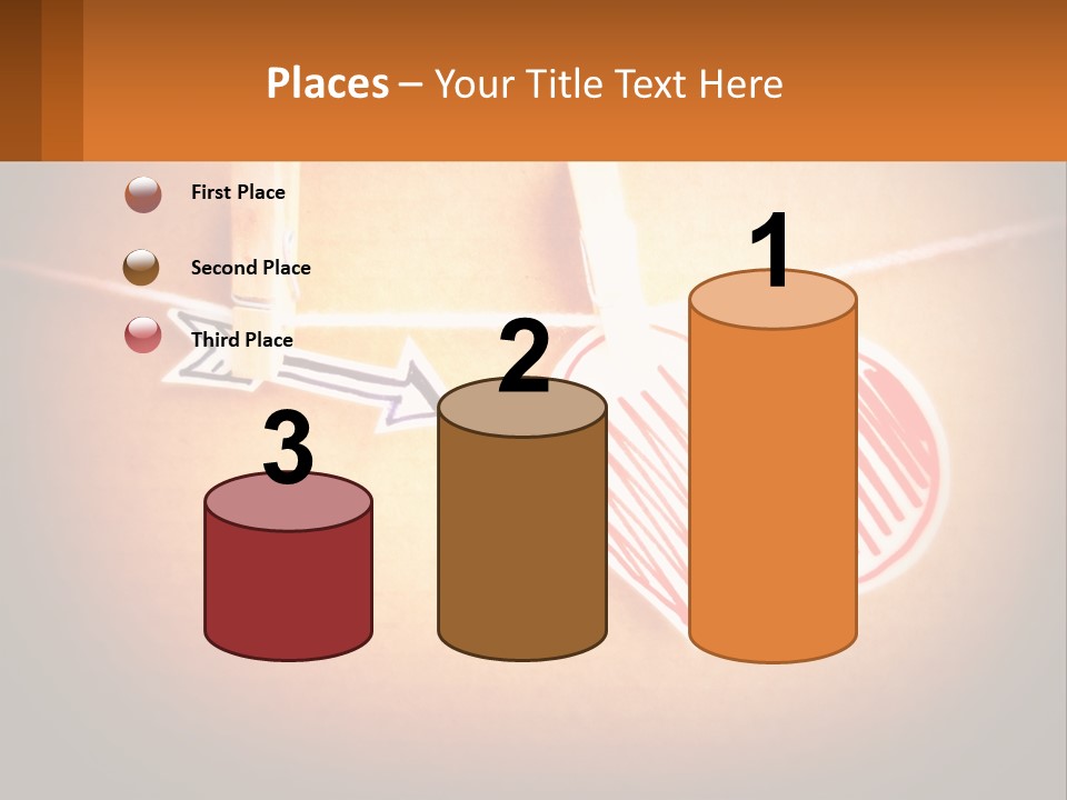 A Heart Hanging On A Clothes Line With An Arrow PowerPoint Template