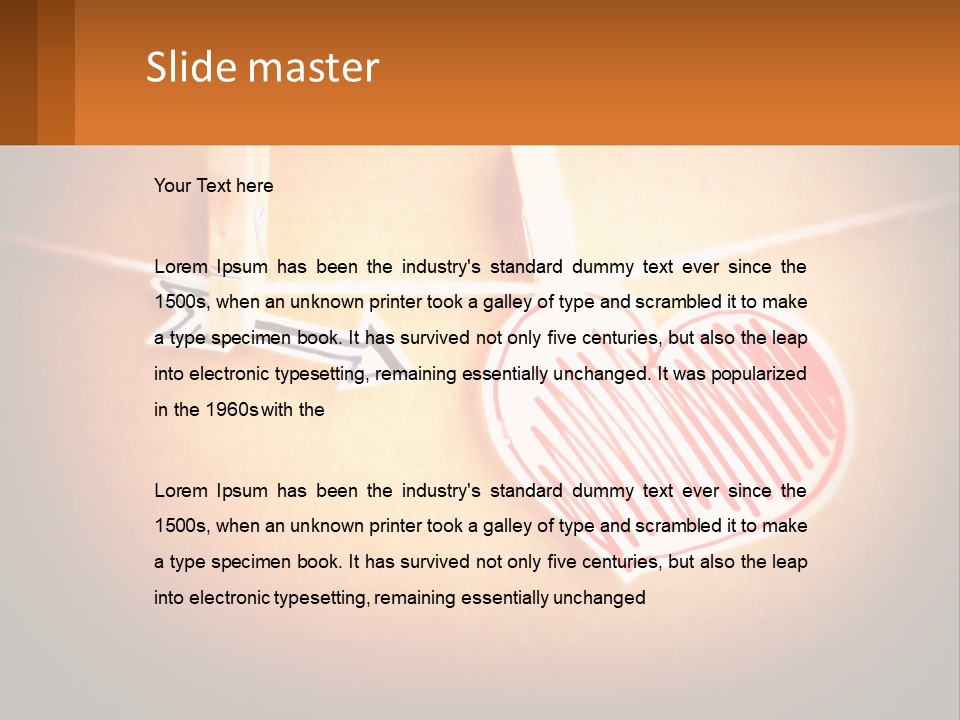 A Heart Hanging On A Clothes Line With An Arrow PowerPoint Template