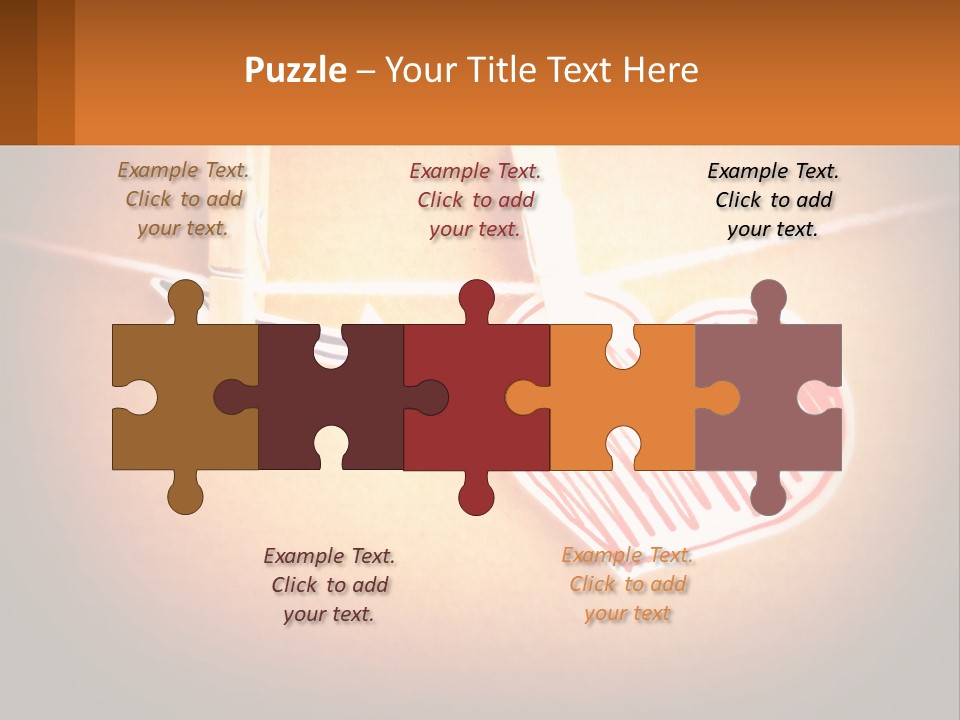 A Heart Hanging On A Clothes Line With An Arrow PowerPoint Template