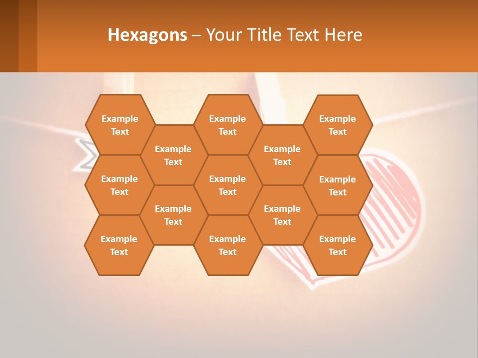 A Heart Hanging On A Clothes Line With An Arrow PowerPoint Template