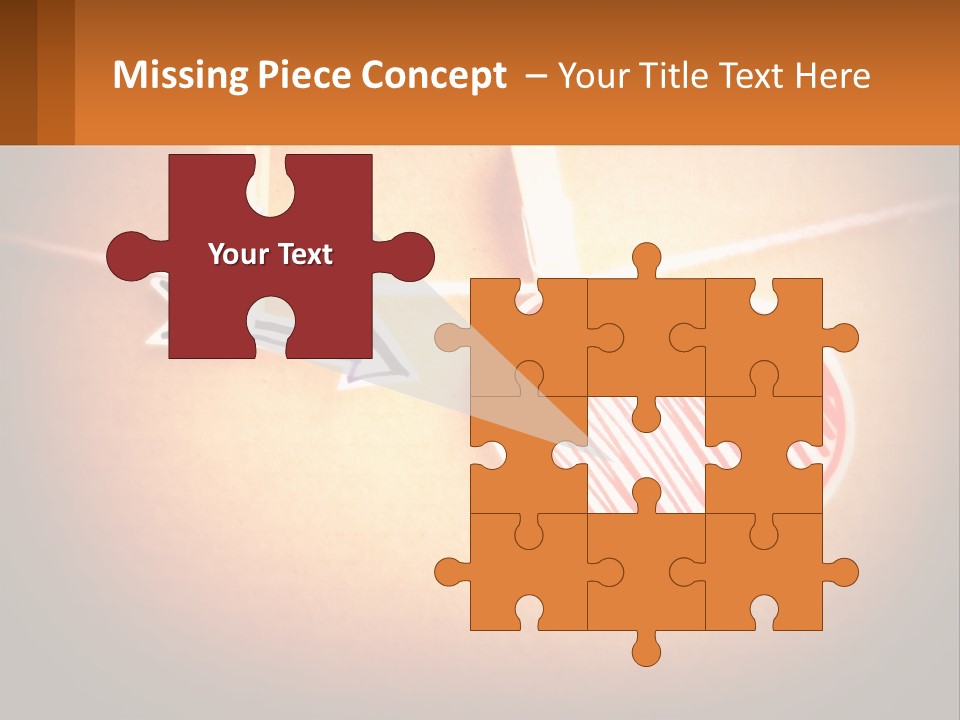 A Heart Hanging On A Clothes Line With An Arrow PowerPoint Template