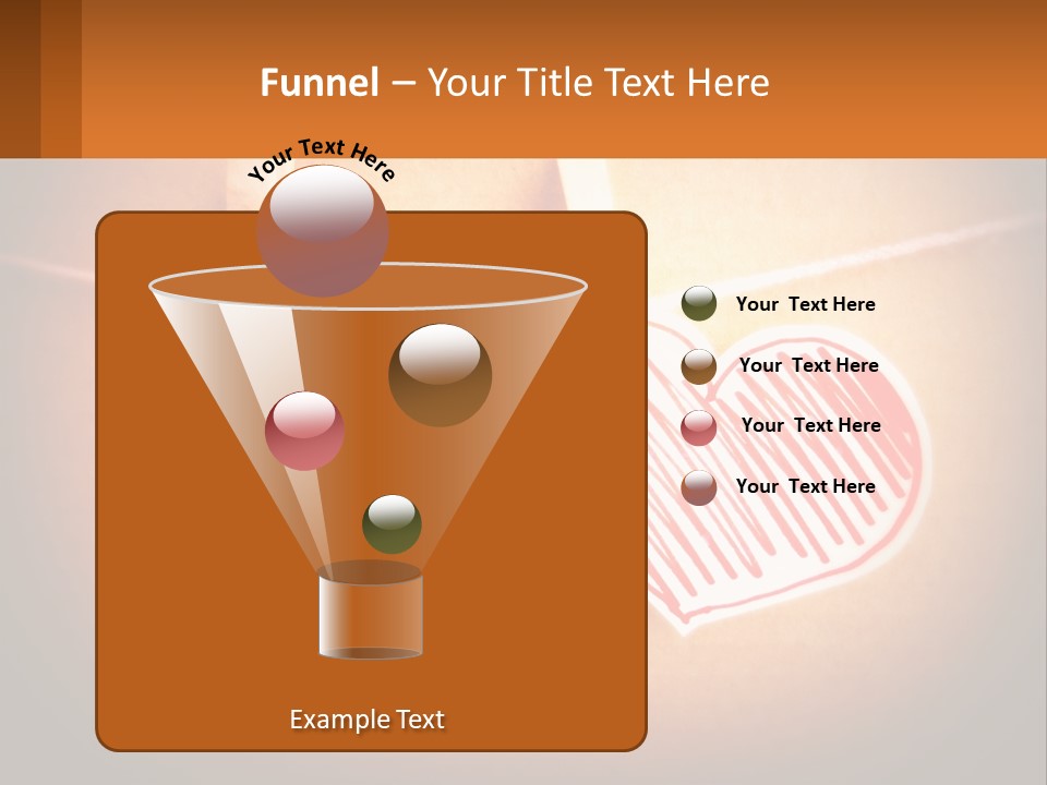 A Heart Hanging On A Clothes Line With An Arrow PowerPoint Template