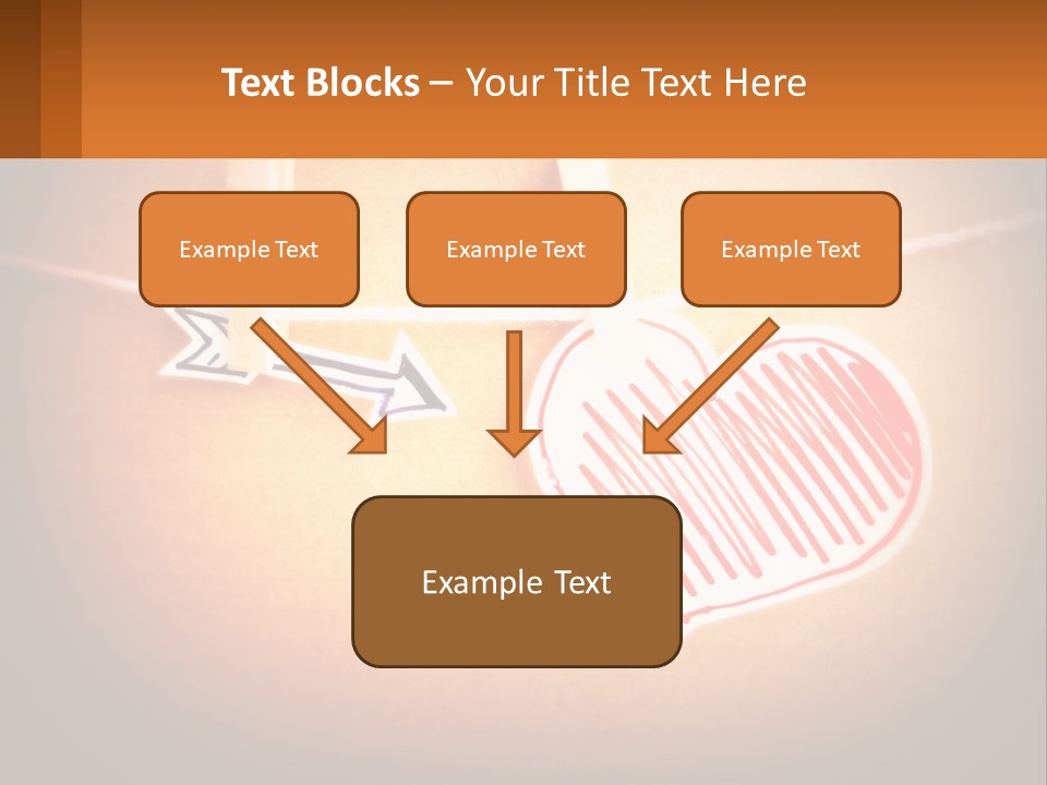 A Heart Hanging On A Clothes Line With An Arrow PowerPoint Template