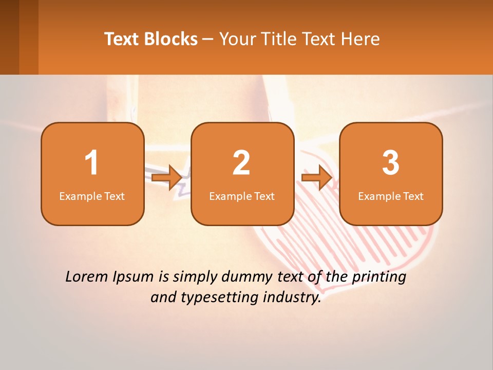 A Heart Hanging On A Clothes Line With An Arrow PowerPoint Template