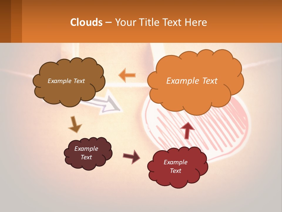 A Heart Hanging On A Clothes Line With An Arrow PowerPoint Template