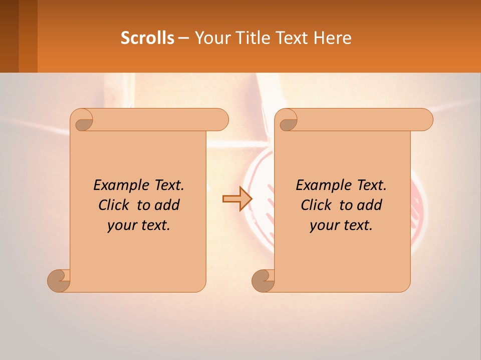 A Heart Hanging On A Clothes Line With An Arrow PowerPoint Template