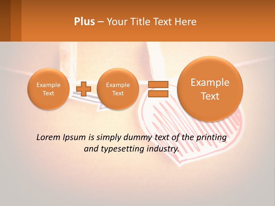 A Heart Hanging On A Clothes Line With An Arrow PowerPoint Template