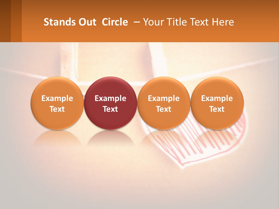 A Heart Hanging On A Clothes Line With An Arrow PowerPoint Template