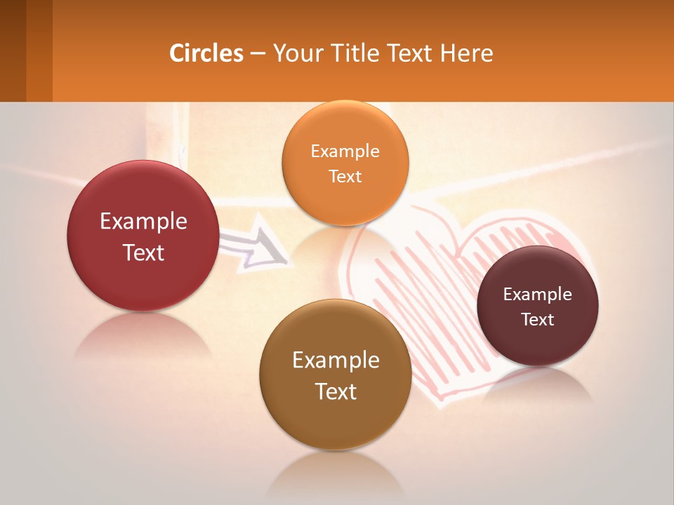 A Heart Hanging On A Clothes Line With An Arrow PowerPoint Template