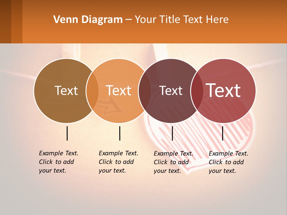A Heart Hanging On A Clothes Line With An Arrow PowerPoint Template