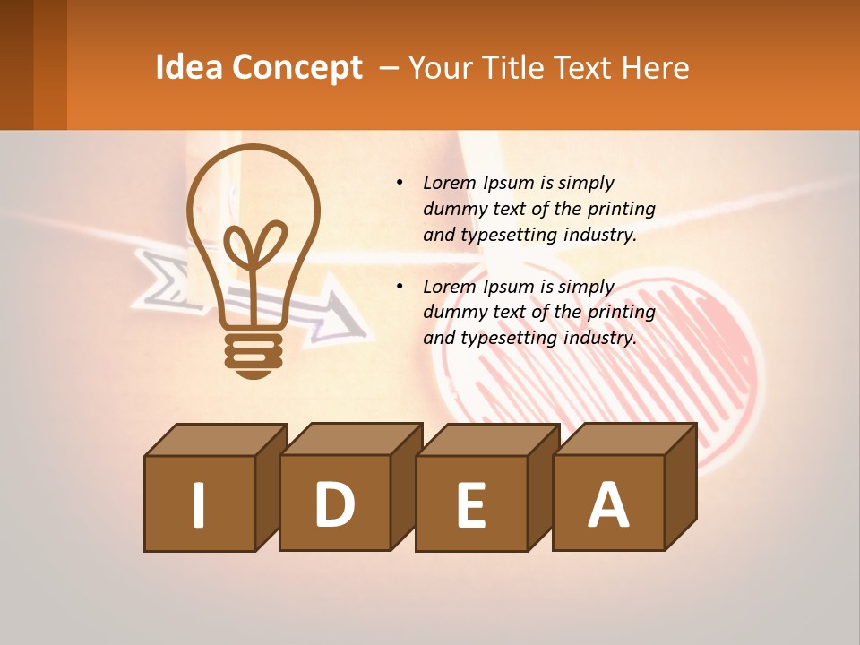 A Heart Hanging On A Clothes Line With An Arrow PowerPoint Template