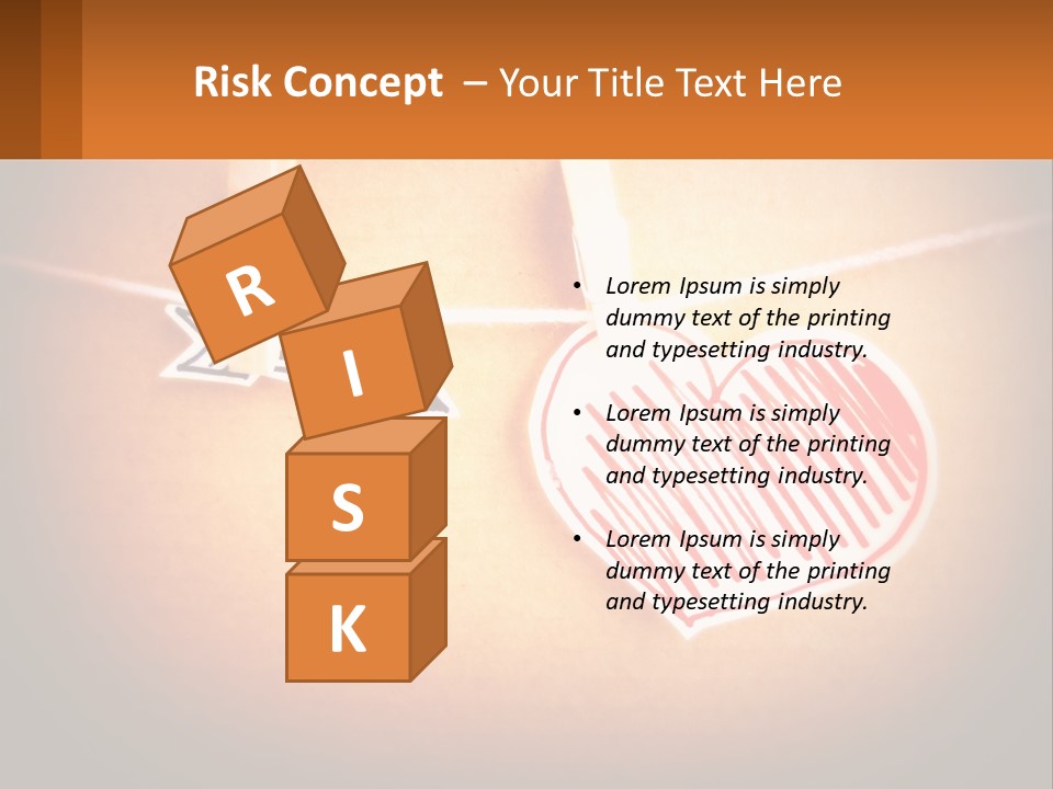 A Heart Hanging On A Clothes Line With An Arrow PowerPoint Template