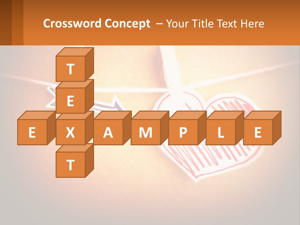 A Heart Hanging On A Clothes Line With An Arrow PowerPoint Template