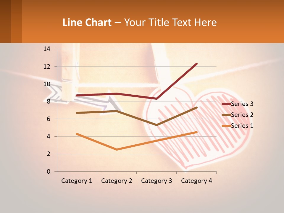 A Heart Hanging On A Clothes Line With An Arrow PowerPoint Template