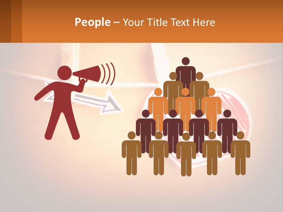 A Heart Hanging On A Clothes Line With An Arrow PowerPoint Template