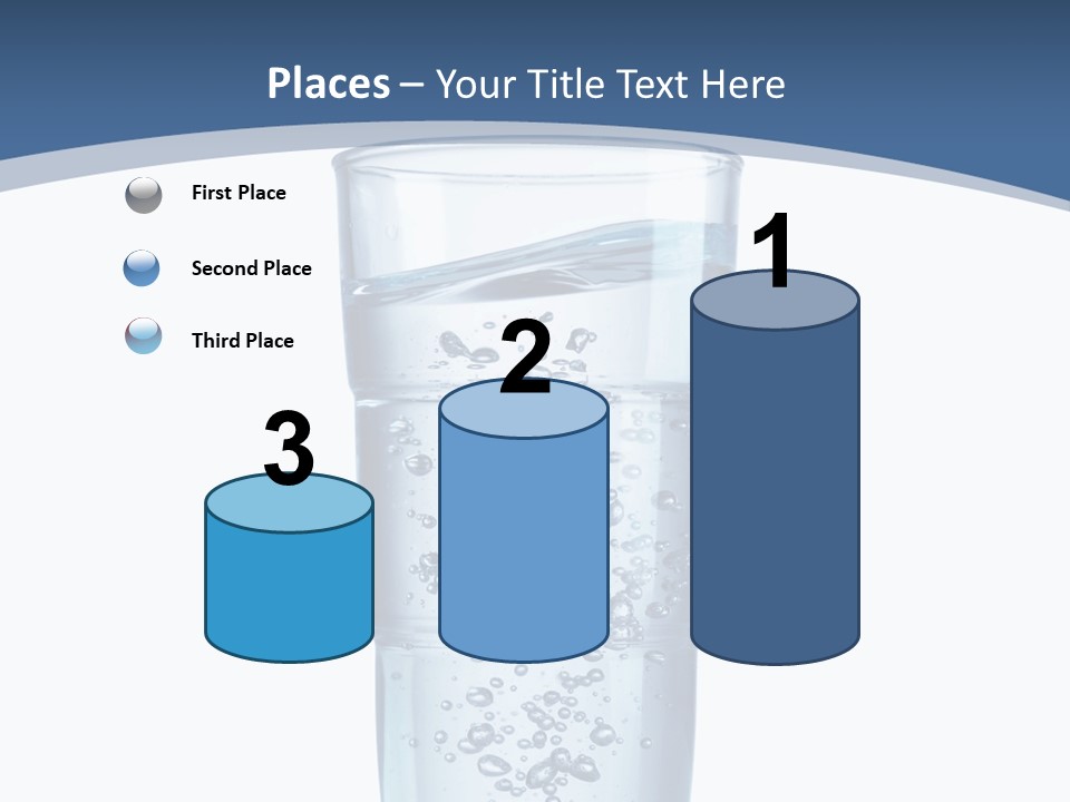 A Glass Filled With Water On Top Of A Table PowerPoint Template
