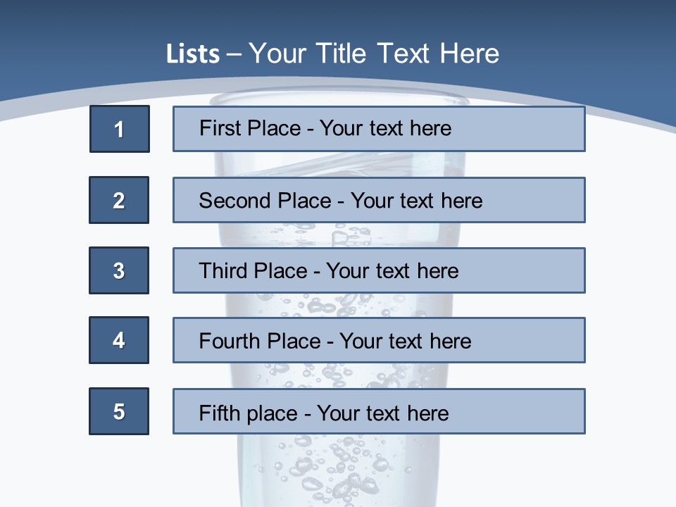 A Glass Filled With Water On Top Of A Table PowerPoint Template