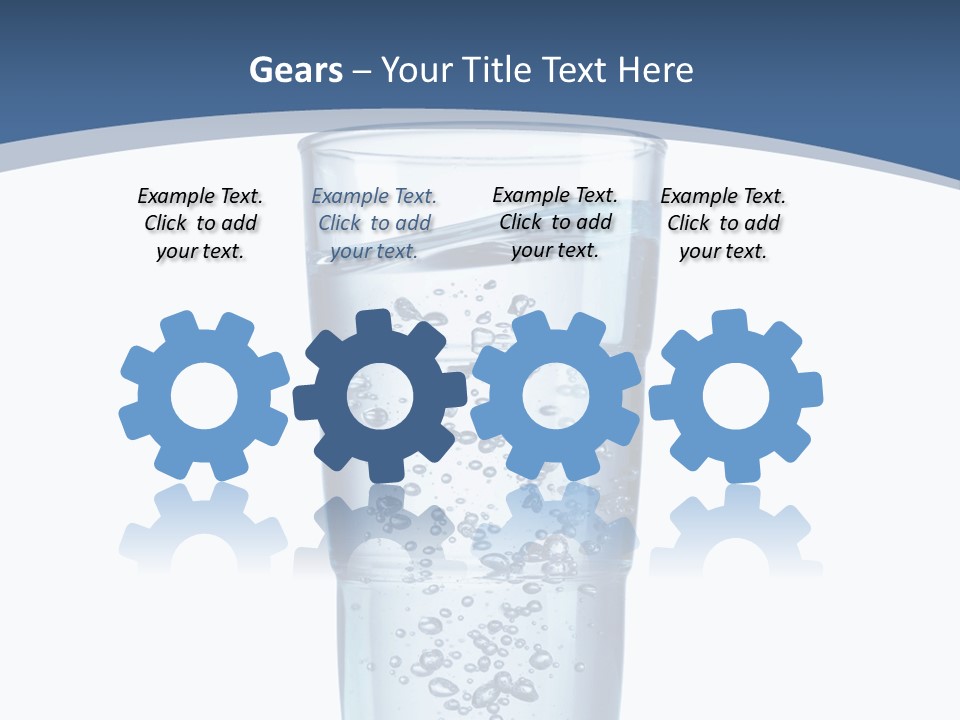 A Glass Filled With Water On Top Of A Table PowerPoint Template