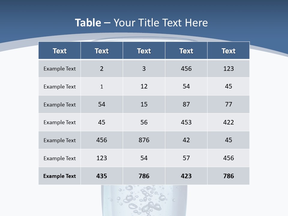 A Glass Filled With Water On Top Of A Table PowerPoint Template