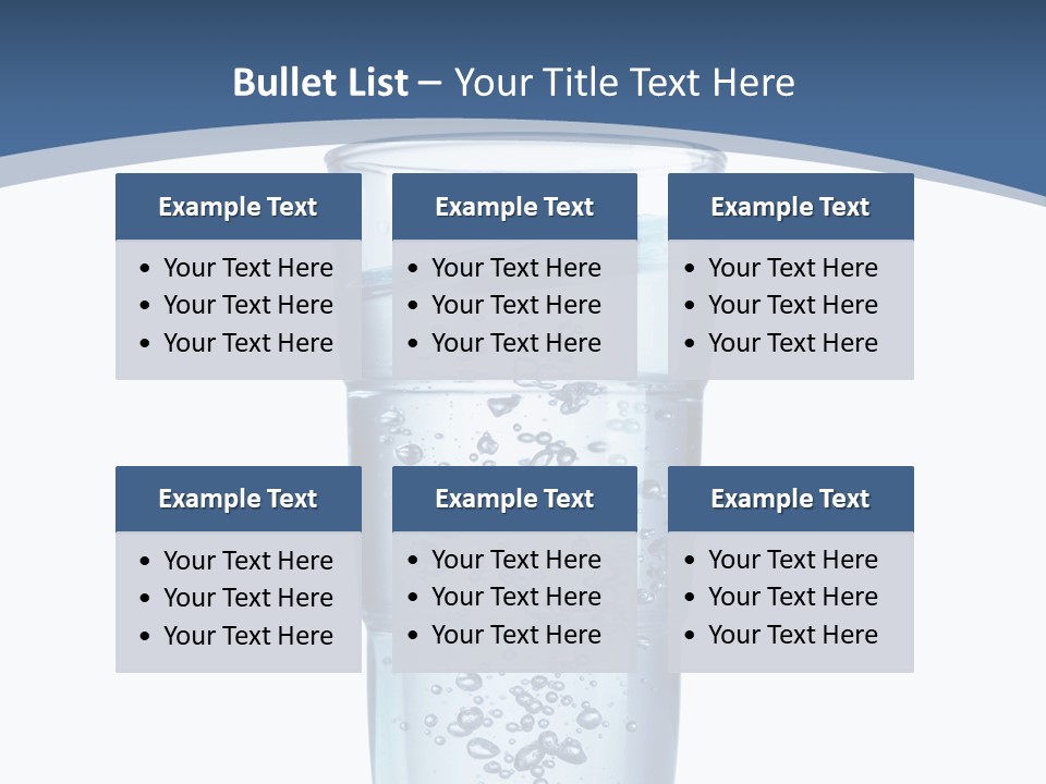 A Glass Filled With Water On Top Of A Table PowerPoint Template