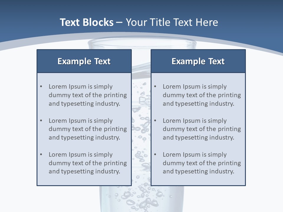 A Glass Filled With Water On Top Of A Table PowerPoint Template