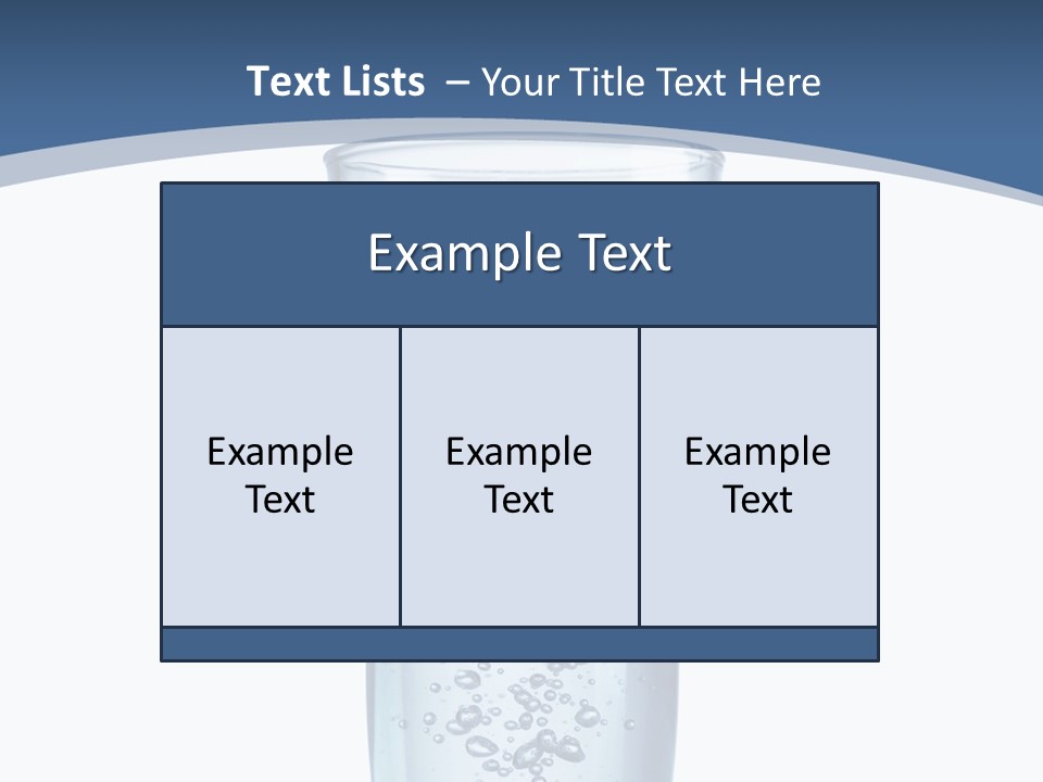 A Glass Filled With Water On Top Of A Table PowerPoint Template