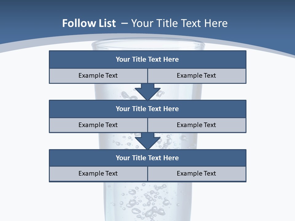 A Glass Filled With Water On Top Of A Table PowerPoint Template