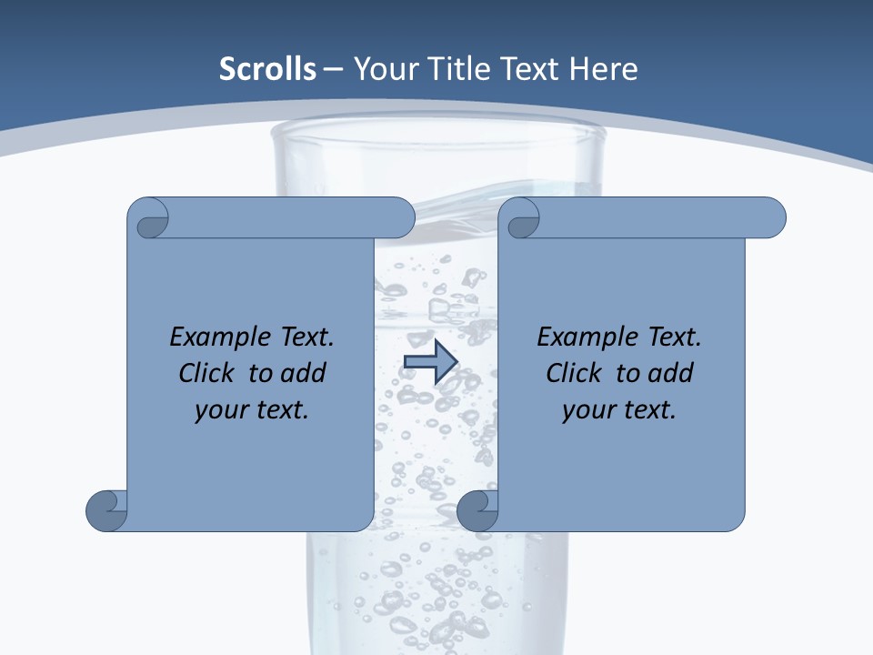 A Glass Filled With Water On Top Of A Table PowerPoint Template