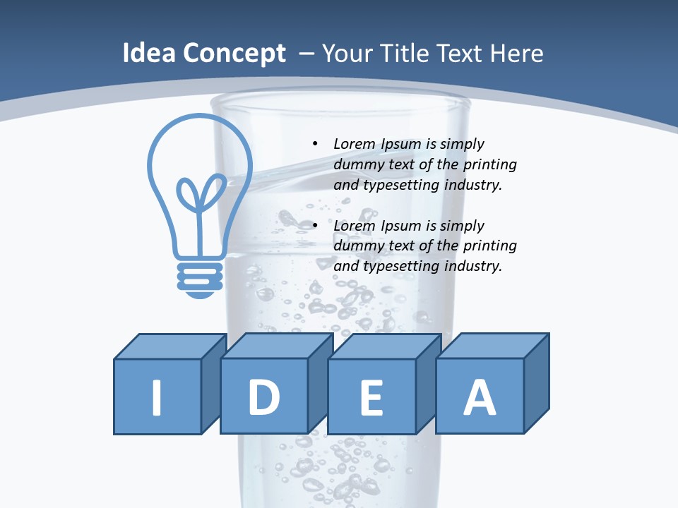 A Glass Filled With Water On Top Of A Table PowerPoint Template