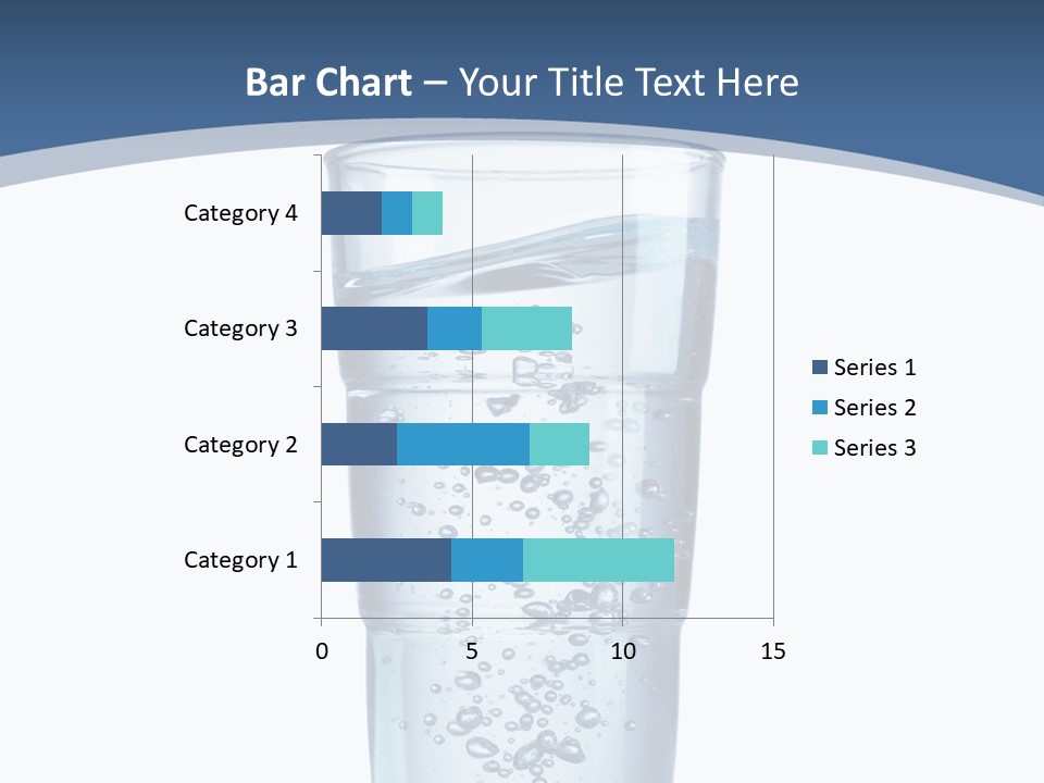 A Glass Filled With Water On Top Of A Table PowerPoint Template