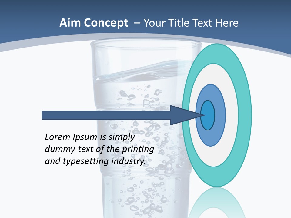 A Glass Filled With Water On Top Of A Table PowerPoint Template