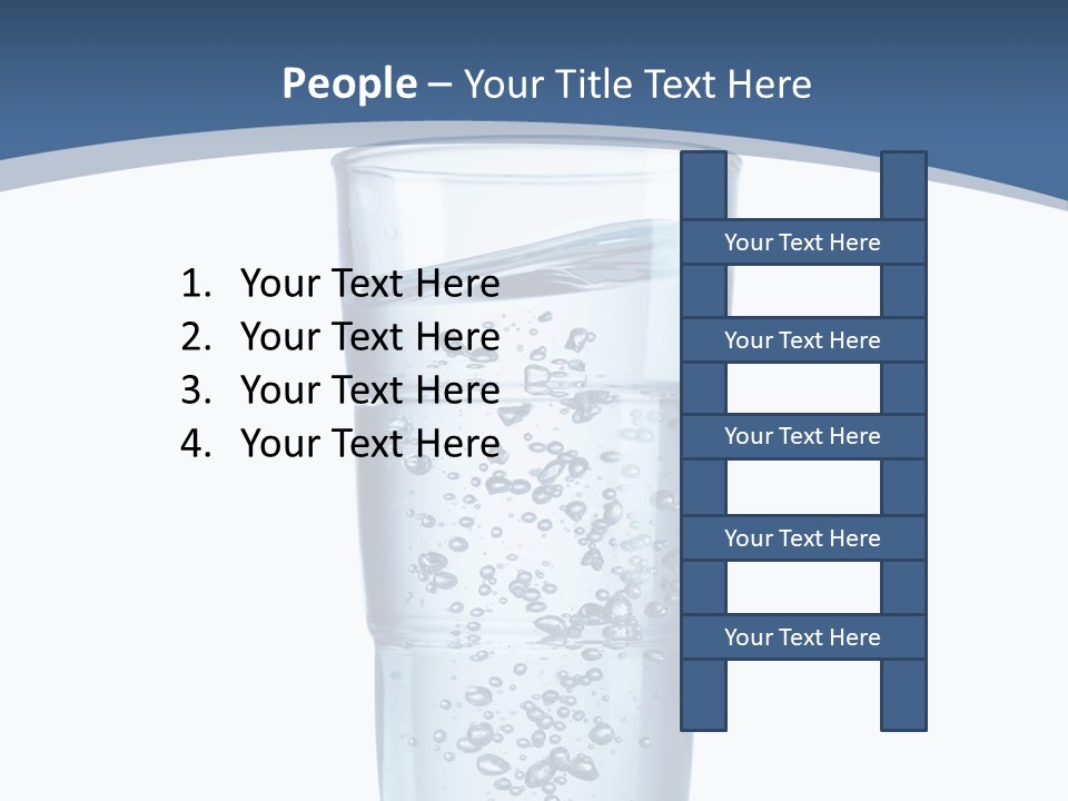 A Glass Filled With Water On Top Of A Table PowerPoint Template