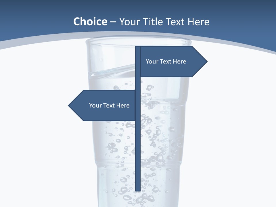 A Glass Filled With Water On Top Of A Table PowerPoint Template