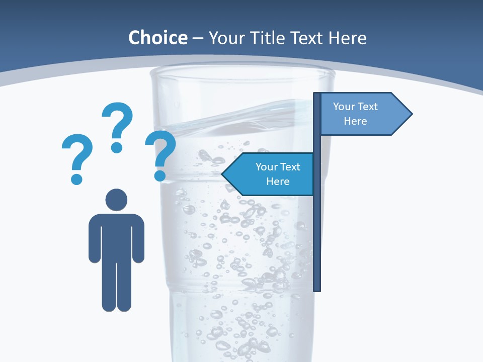 A Glass Filled With Water On Top Of A Table PowerPoint Template