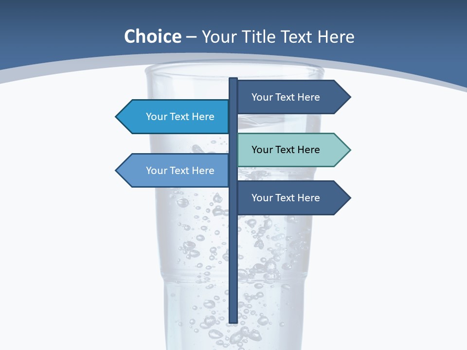 A Glass Filled With Water On Top Of A Table PowerPoint Template