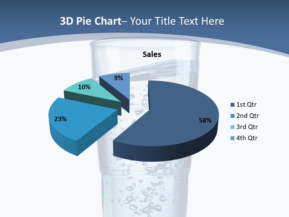 A Glass Filled With Water On Top Of A Table PowerPoint Template