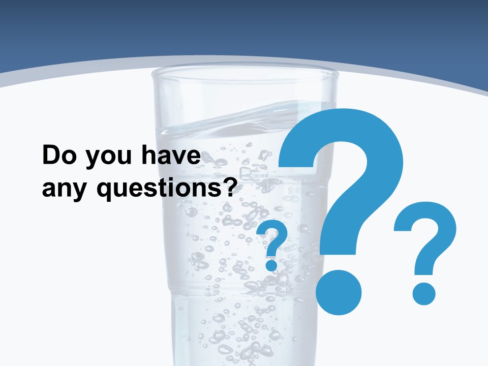 A Glass Filled With Water On Top Of A Table PowerPoint Template