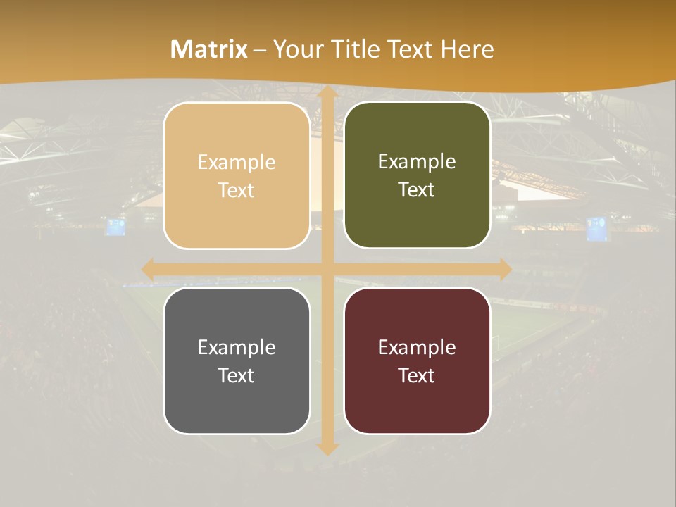 A Soccer Stadium With A Large Crowd Of People PowerPoint Template