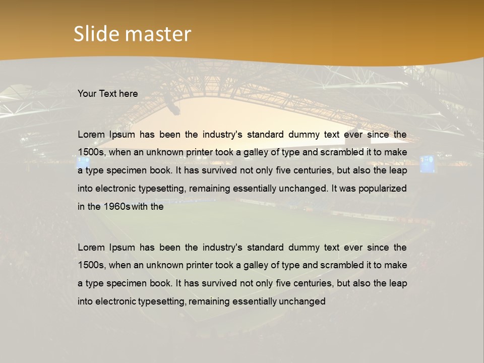 A Soccer Stadium With A Large Crowd Of People PowerPoint Template