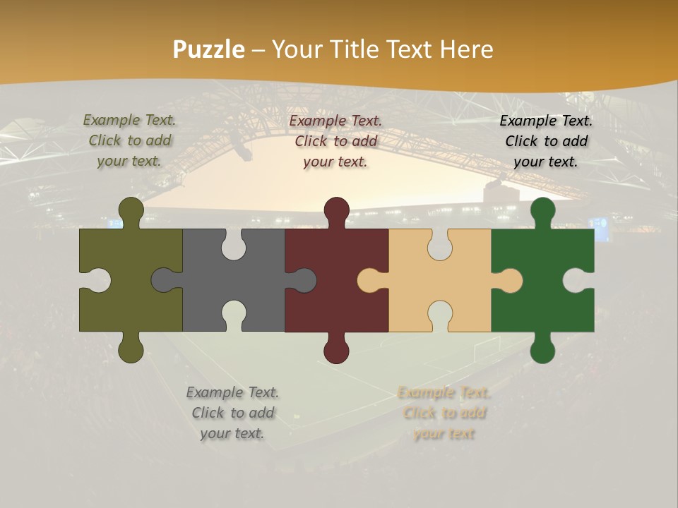 A Soccer Stadium With A Large Crowd Of People PowerPoint Template