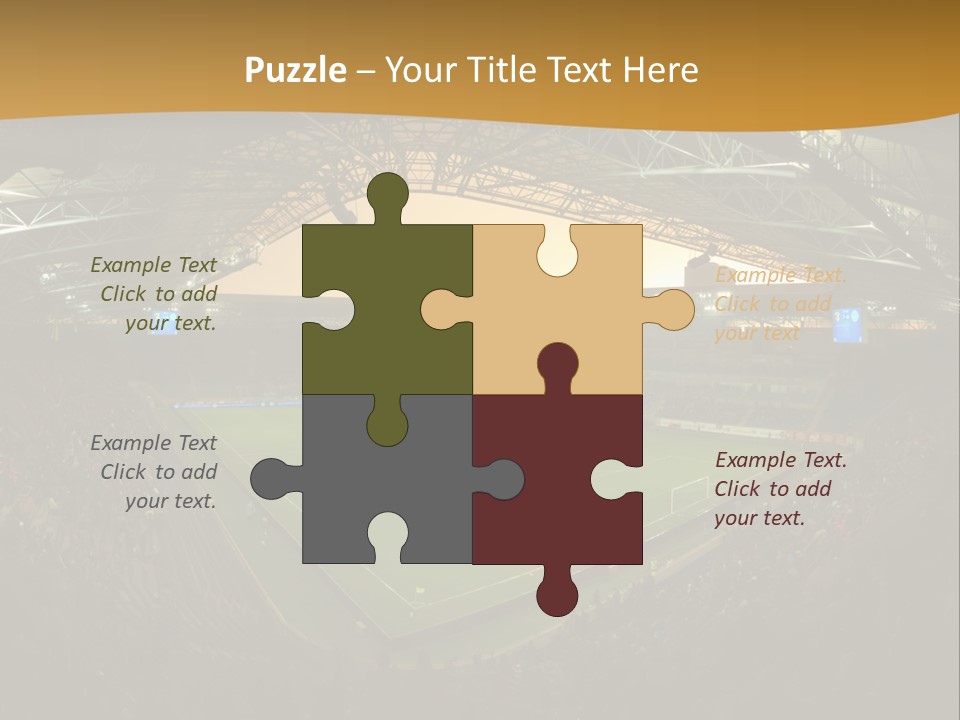 A Soccer Stadium With A Large Crowd Of People PowerPoint Template