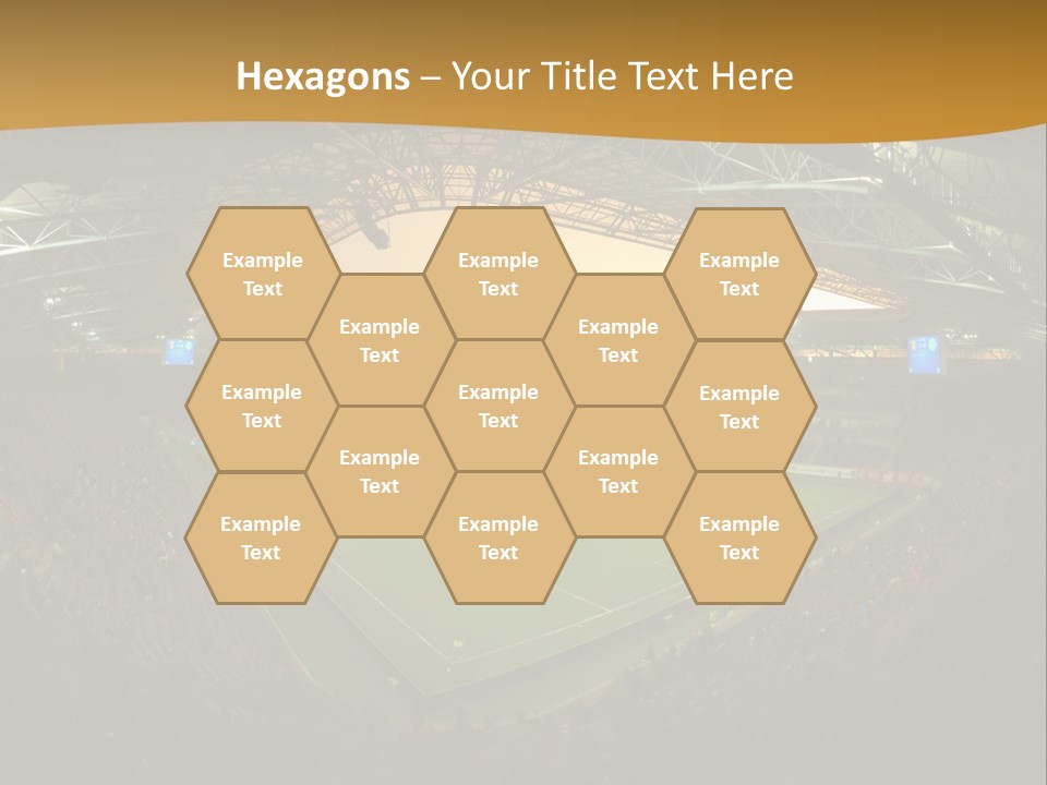 A Soccer Stadium With A Large Crowd Of People PowerPoint Template