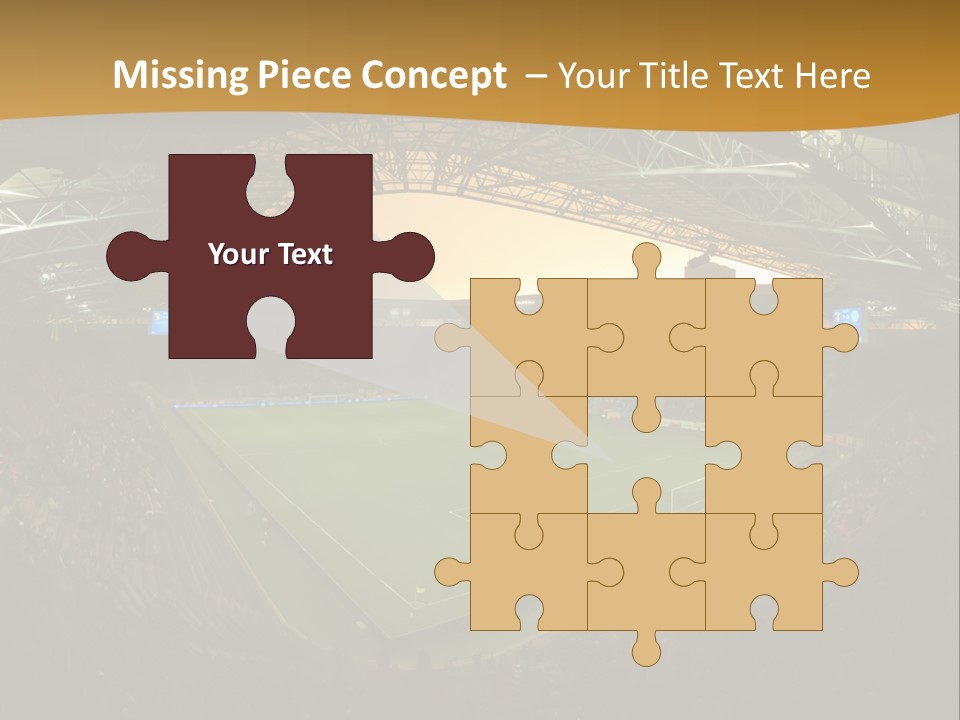 A Soccer Stadium With A Large Crowd Of People PowerPoint Template