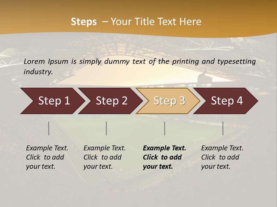 A Soccer Stadium With A Large Crowd Of People PowerPoint Template