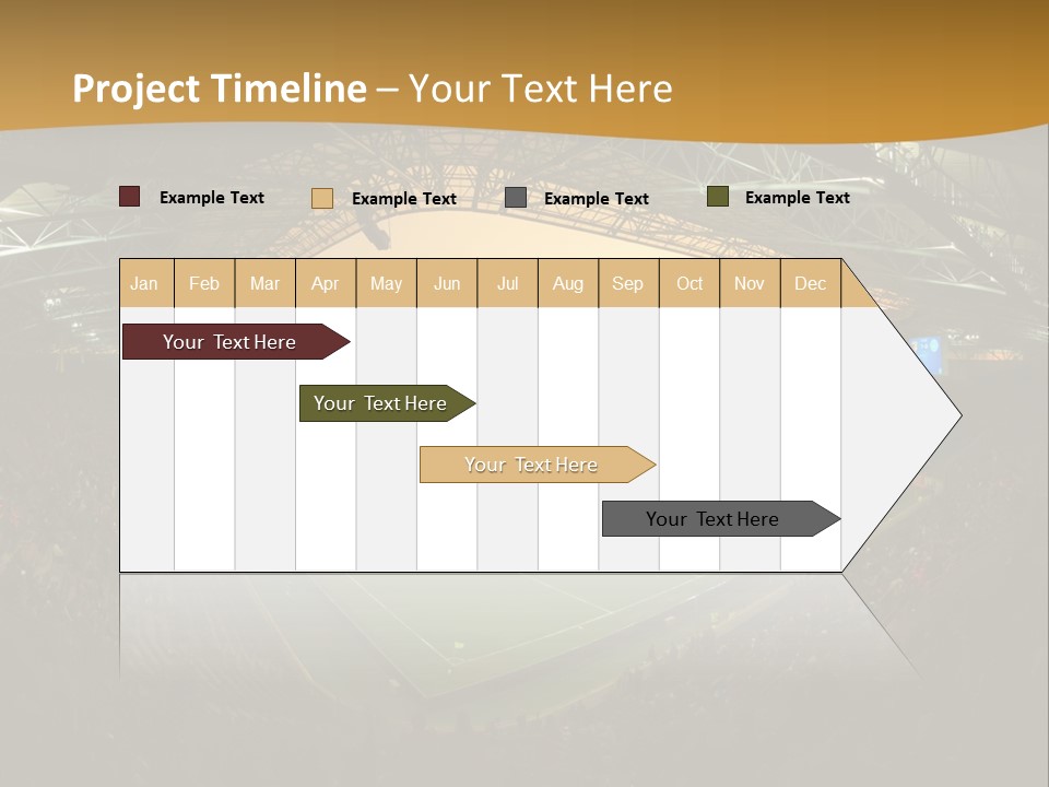 A Soccer Stadium With A Large Crowd Of People PowerPoint Template