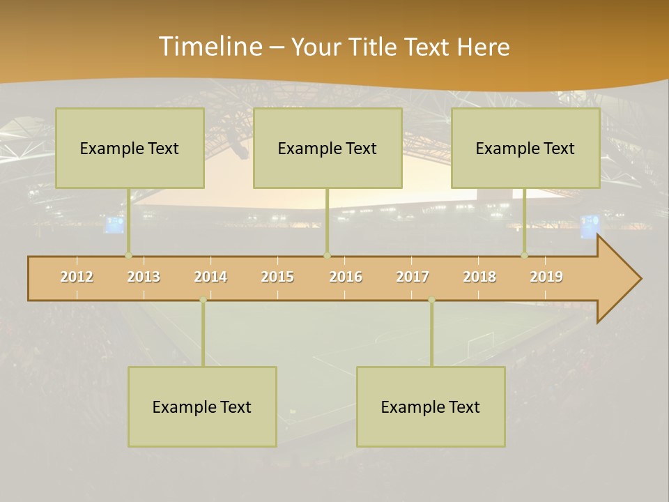 A Soccer Stadium With A Large Crowd Of People PowerPoint Template